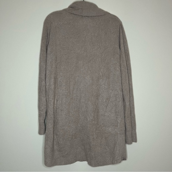 BAREFOOT DREAMS Cozy Chic Lite Super Soft Cream Tan Knit Cardigan Fall Sweater - Picture 6 of 8